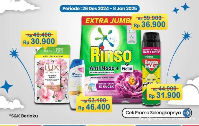 Promo Deterjen dan Sabun Mandi di Indomaret Super Hemat Januari 2025, Berakhir Besok