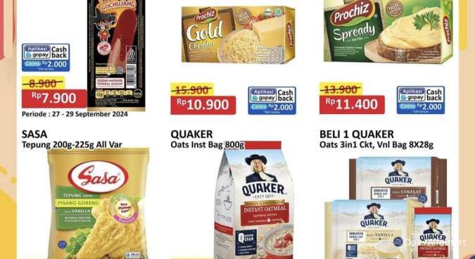Promo JSM Alfamart Terbaru 27-29 September 2024, Quaker Oats Beli 1 Gratis 1