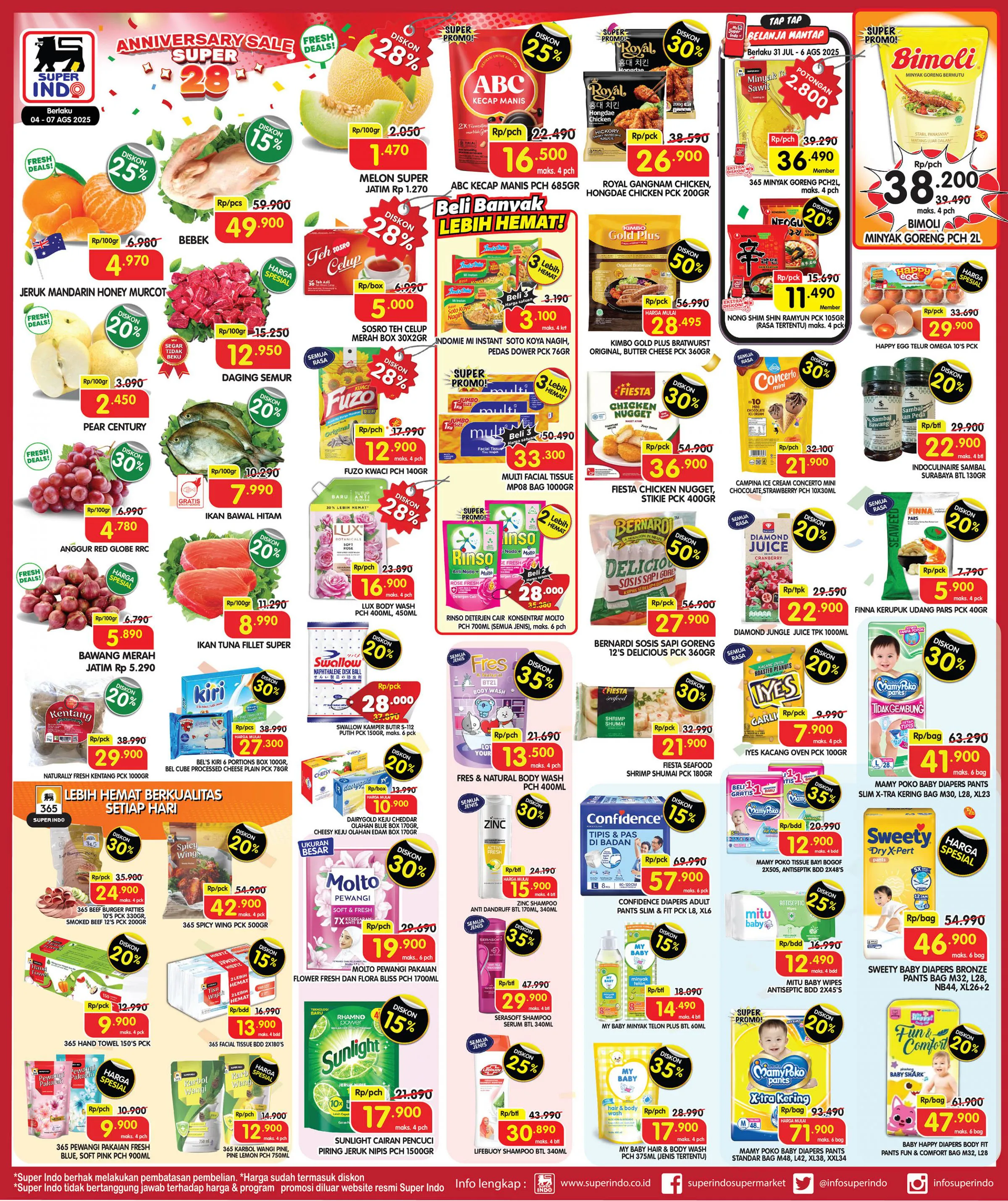 Promo Superindo Weekday Periode 4-7 Agustus 2025