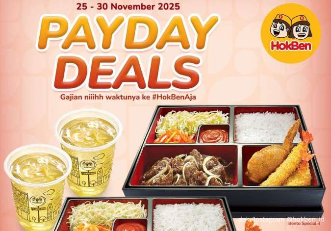 Promo HokBen Payday Deals sampai 30 November, Paket Berdua Cuma Rp 50.000-an/Orang
