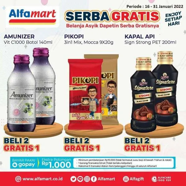 Promo Alfamart Serba Gratis Periode 16-31 Januari 2022