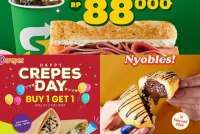 Promo 2.2 Makanan Edisi Pemilu & Valentine 2024: Diskon di Subway, Dcrepes, Dunkin