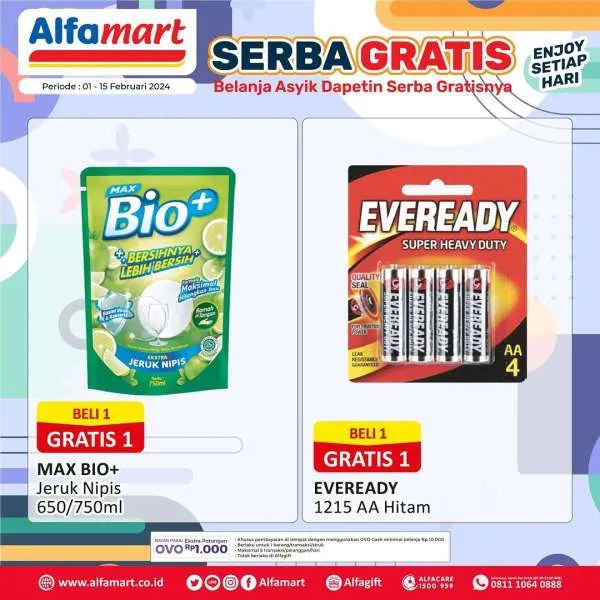 Promo Alfamart Serba Gratis Periode 1-15 Februari 2024