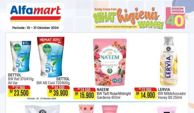 Promo Deterjen dan Sabun Mandi di Alfamart & Superindo, Diskon 40% Sampai Hari Ini