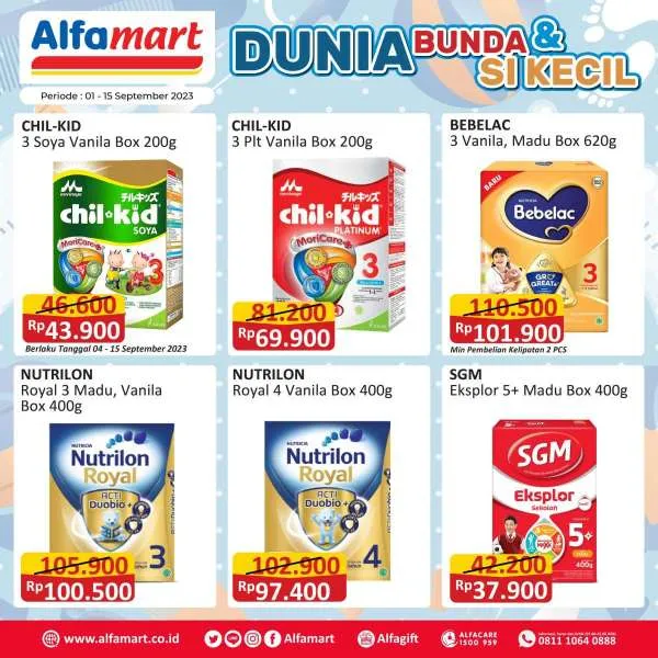 Promo Alfamart Dunia Bunda & Si Kecil Periode 1-15 September 2023