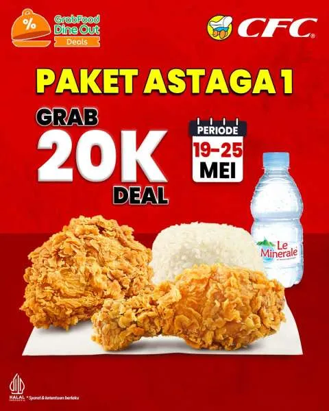 Promo CFC Paket Astaga 1 dengan Grab