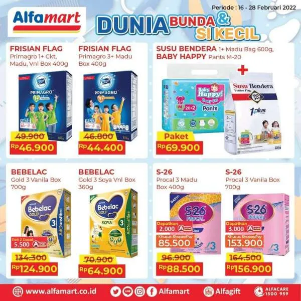 Promo Alfamart Dunia Bunda & Si Kecil Periode 16-28 Februari 2022
