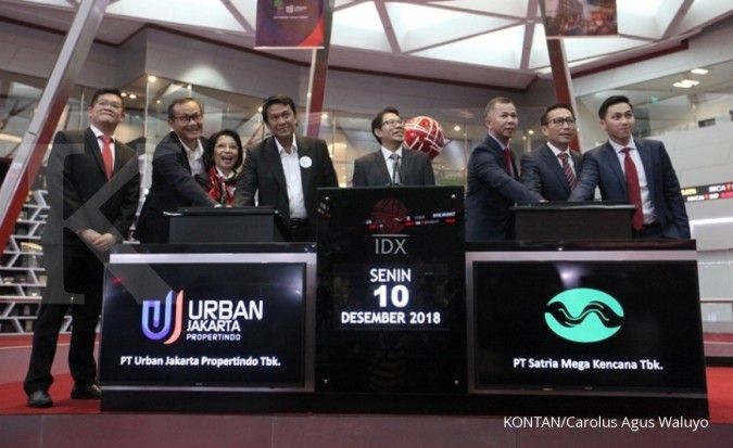 Saham Urban Jakarta (URBN) melonjak 50% di hari perdana