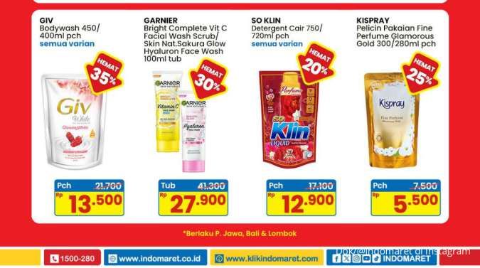 Promo Indomaret Weekday Awal Juni 2025, So Klin dan Kispray Hemat Sampai 25%