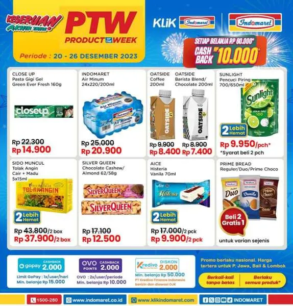 Promo PTW Indomaret Periode 20-26 Desember 2023