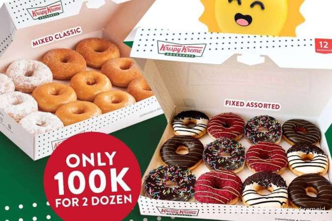 Promo Krispy Kreme Spesial 29 Oktober 2025, 2 Lusin Dozen Donuts Cuma Rp 100K