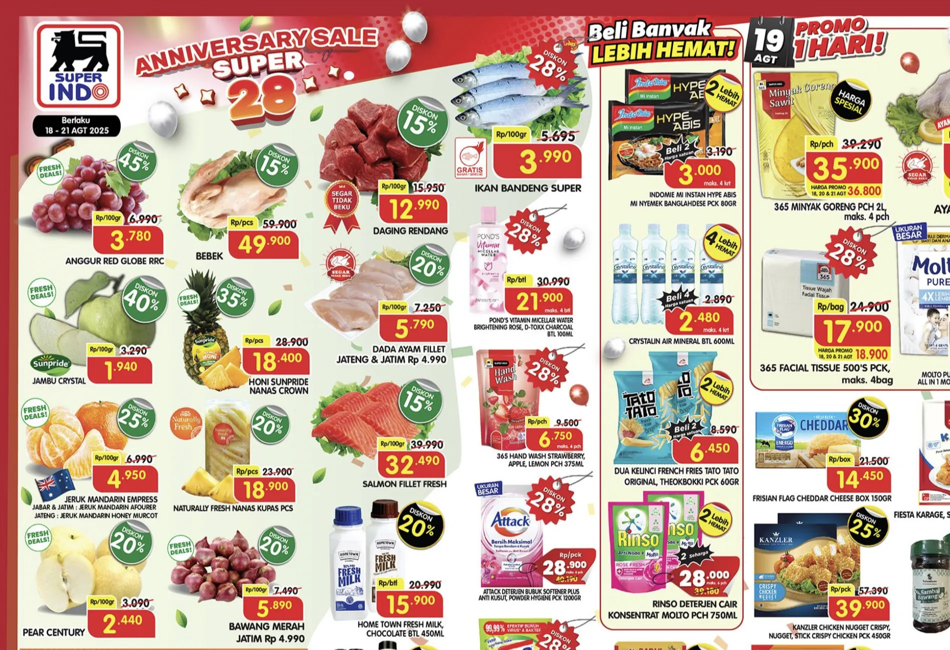 Promo Superindo Weekday Periode 18-21 Agustus 2025