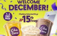 Promo Chatime di Awal Desember 2025, Rp 15.000 Per Cup Berlaku Hanya 3 Hari