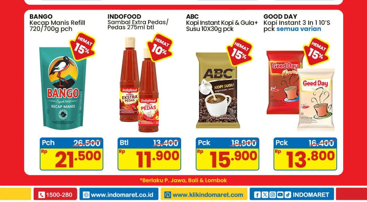 Promo Indomaret Weekend Bulan Juli 2025, Kecap Bango & Good Day Hemat 15%