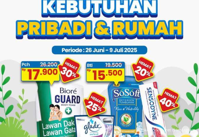 Promo Deterjen di Indomaret Berakhir Hari Ini 9 Juli 2025, Cek Diskon di Superindo