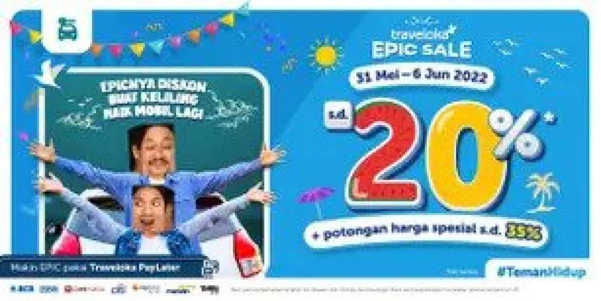 Promo Epic Sale Traveloka s.d 6 Juni, Diskon Rental Mobil Hingga 20% & Potongan 35%