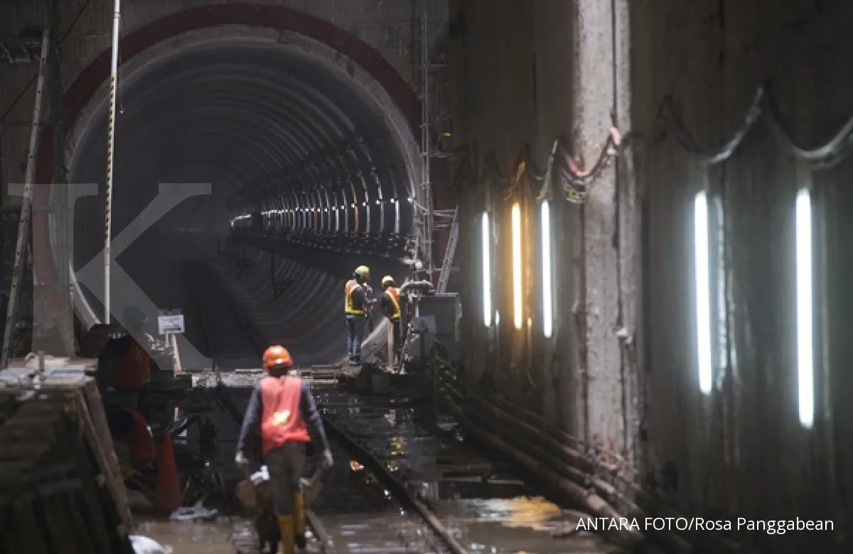 Konstruksi pengerjaan MRT sudah 70%