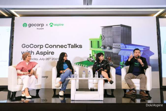 Diskusi panel dalam Acara GoCorp ConnecTalks with Aspire