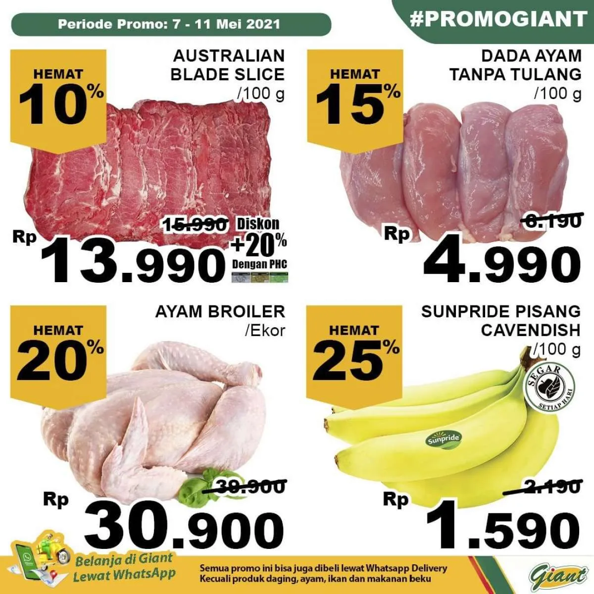 Promo Giant weekday 10 Mei 2021, diskonan produk-produk harian hingga 35%!