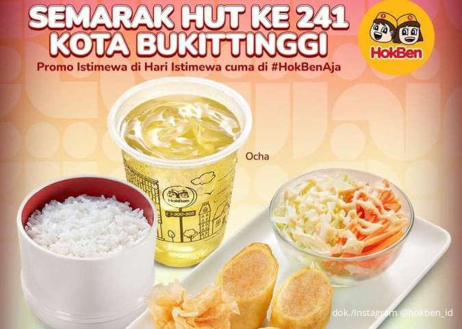 Promo HokBen HUT ke-241 Kota Bukittinggi, Paket Hoka Hemat Cuma Rp 24 Ribuan