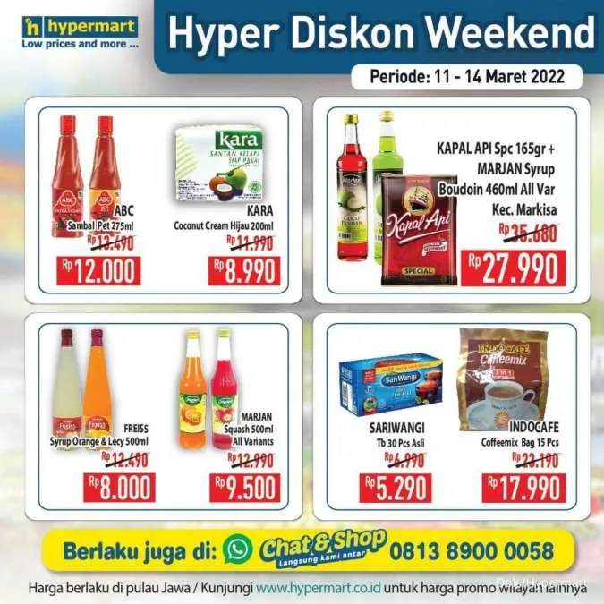 Promo Hypermart Hyper Diskon Weekend Periode 11-14 Maret 2022