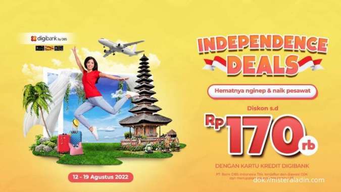Khusus Kartu Kredit Digibank, Diskon Hotel & Pesawat Mister Aladin s.d Rp170.000