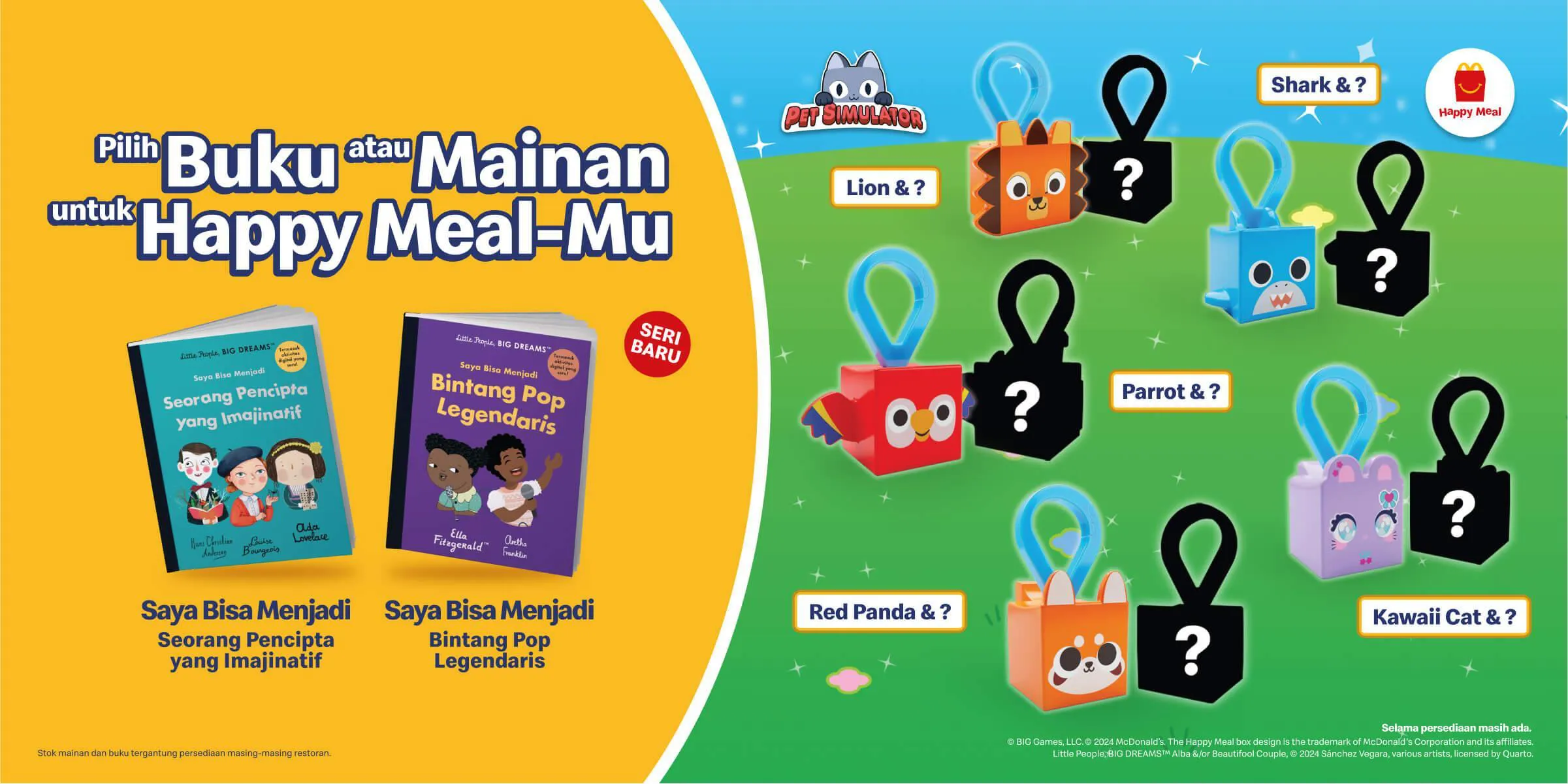 Promo McD Happy Meal seri Pet Simulator