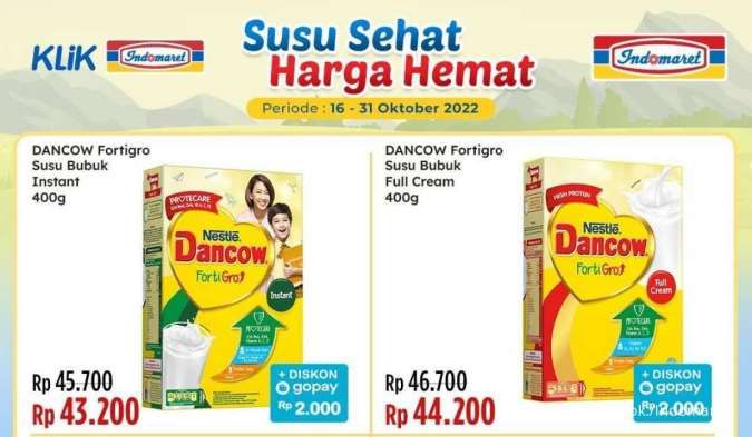 Promo Indomaret Susu Sehat Harga Hemat Periode 16-31 Oktober 2022