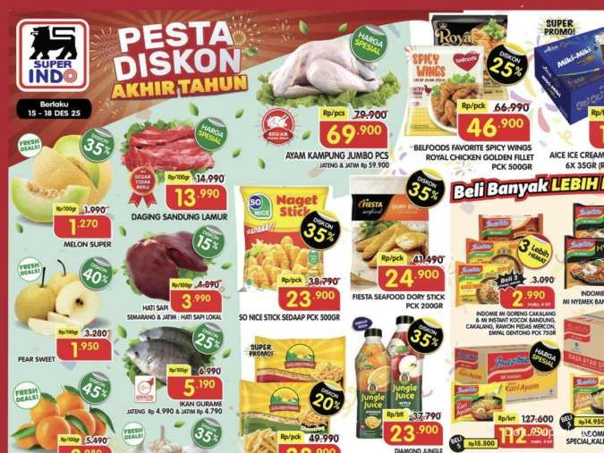 Katalog Promo Superindo Weekday Diskon hingga 50% Periode 15-18 Desember 2025