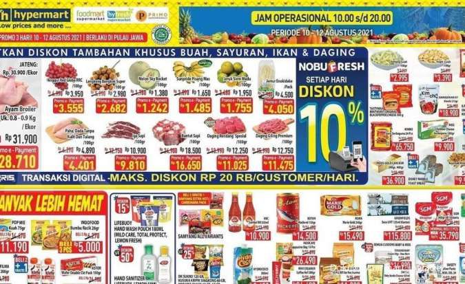 Promo Hypermart Jogja terbaru 10-12 Agustus 2021, banyak potongan harga selama 3 hari
