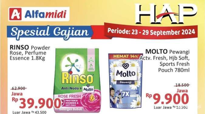 Katalog Promo Alfamidi Hemat Satu Pekan Spesial Gajian Periode 23-29 September 2024