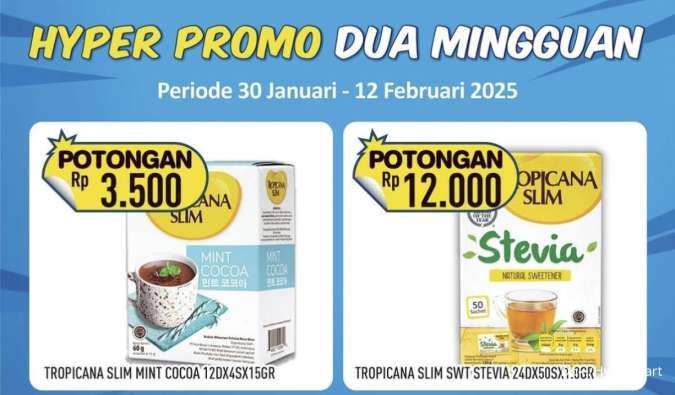 Promo Hypermart Dua Mingguan sampai 12 Februari 2025, Tropicana Diskon Rp 12.000