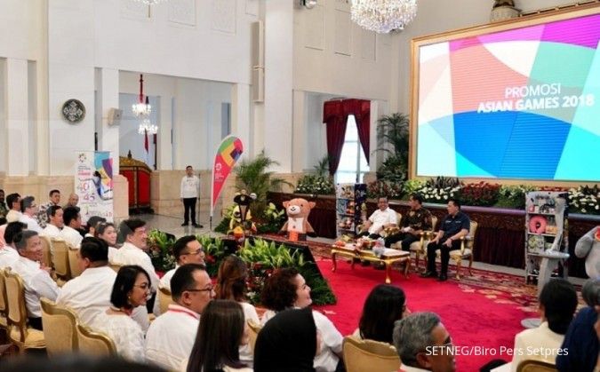 Gaungkan Asian Games, Jokowi kumpulkan atlet dan artis di Istana