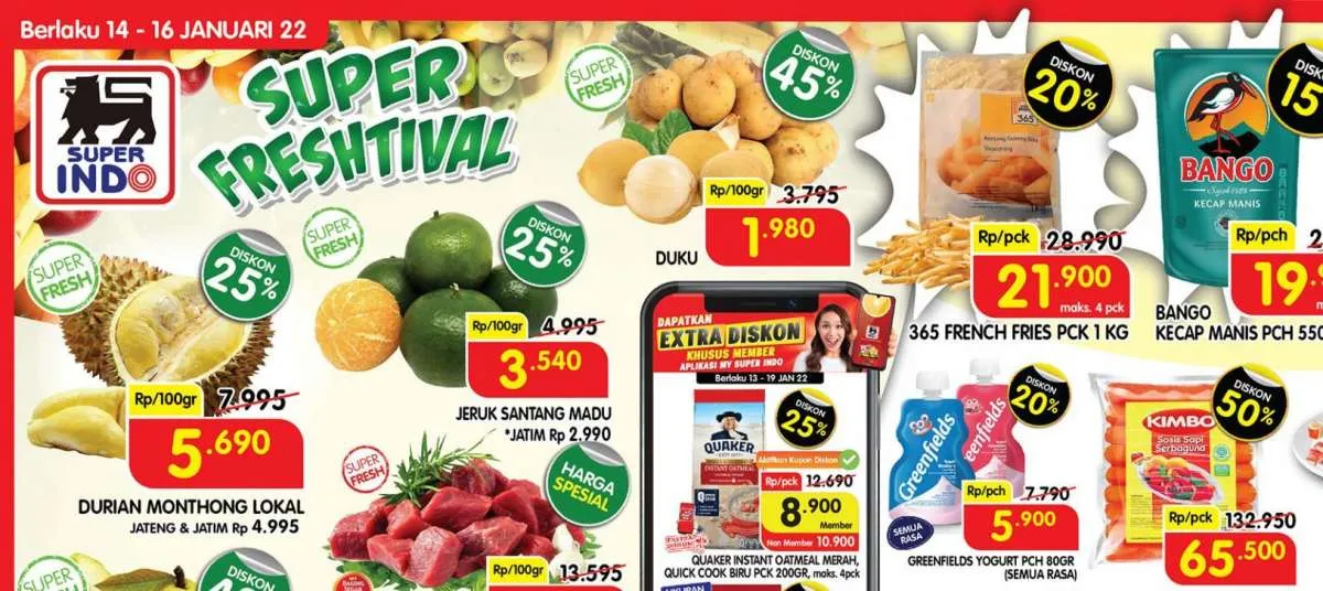 Promo JSM Superindo 14-16 Januari 2022, Potongan Harga untuk Buah hingga Daging