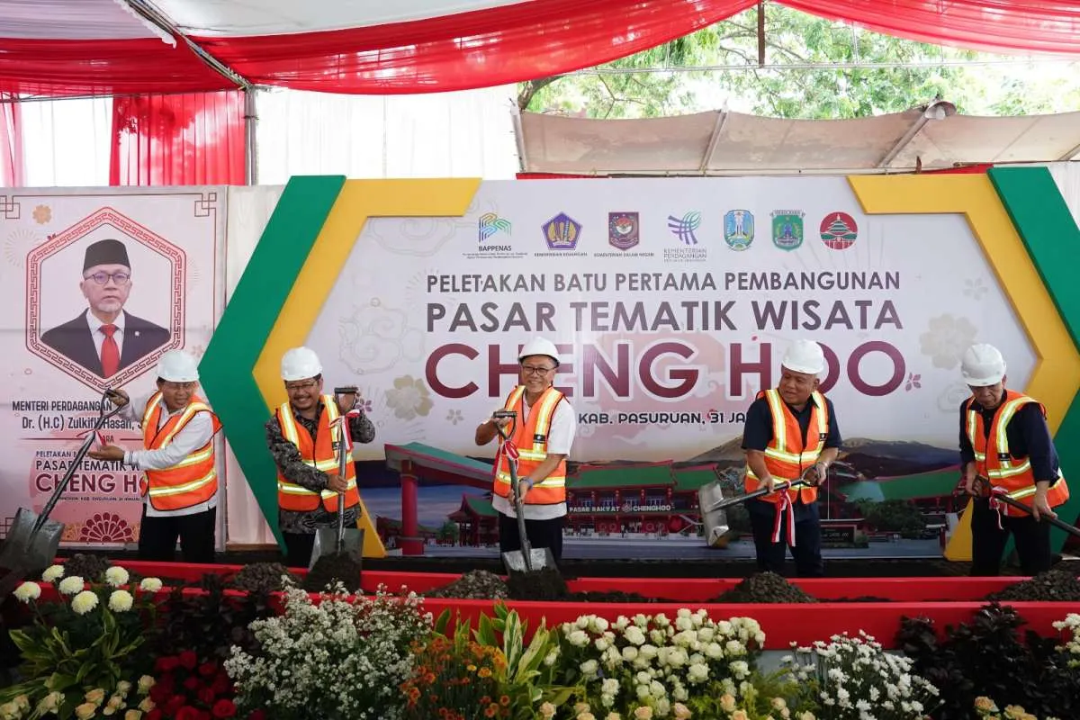 Peletakan Batu Pertama Pasar Cheng Hoo, Mendag: Majukan Perekonomian di Jatim