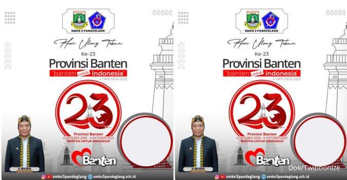 Kumpulan Twibbon HUT Provinsi Banten 2023, Yuk Pakai Bingkai Fotonya