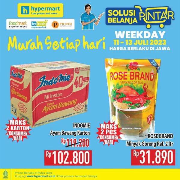 Katalog Promo Hypermart Diskon Weekday Terbaru 11-13 Juli 2023