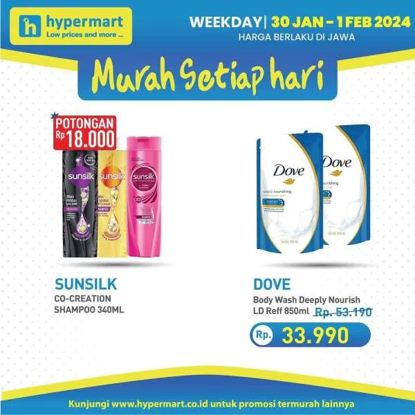 Promo Hypermart Hyper Diskon Weekday Periode 30 Januari-1 Februari 2024