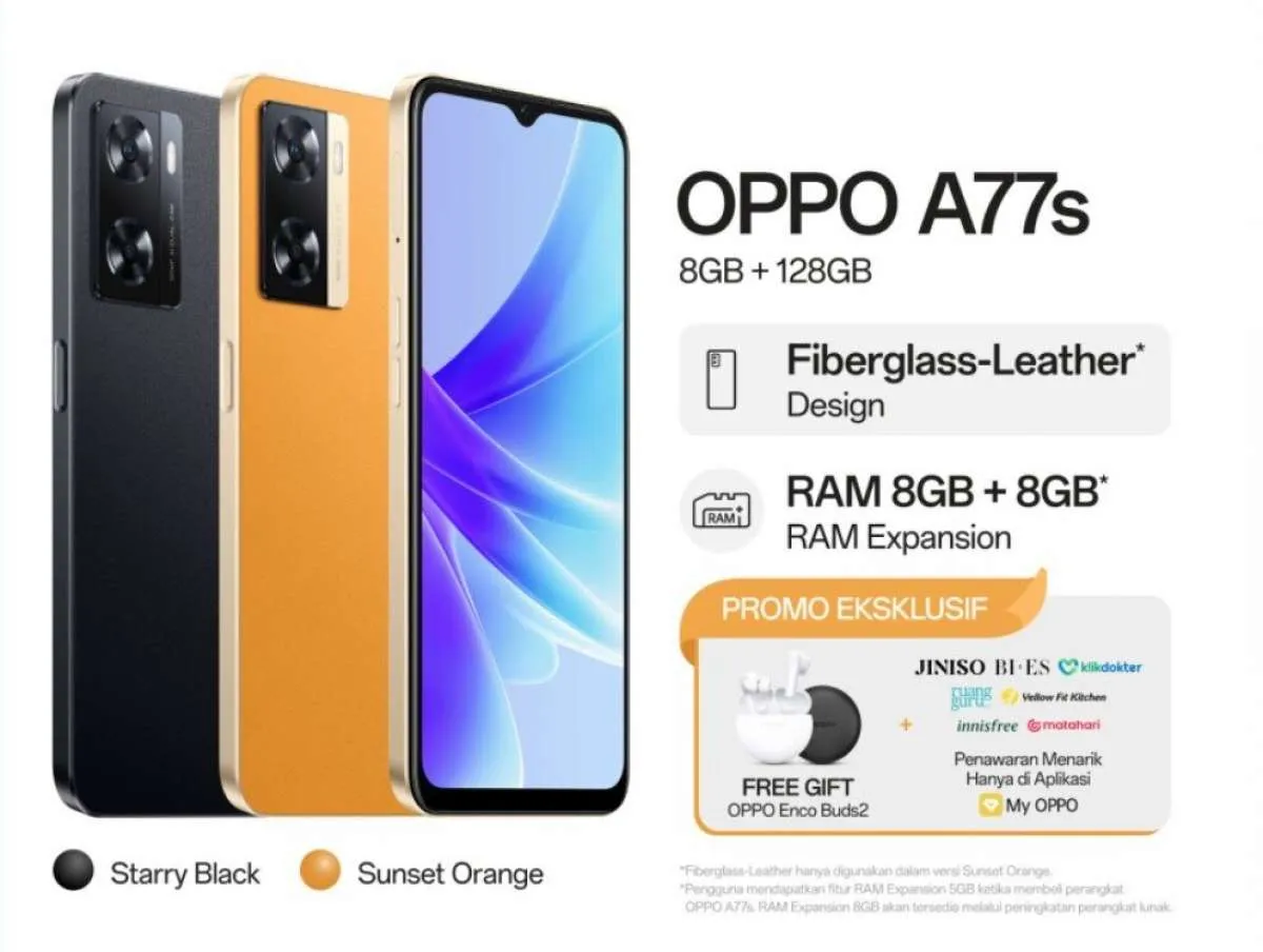 Harga HP OPPO A77s RAM 8 Baru dan Spesifikasi Lengkapnya