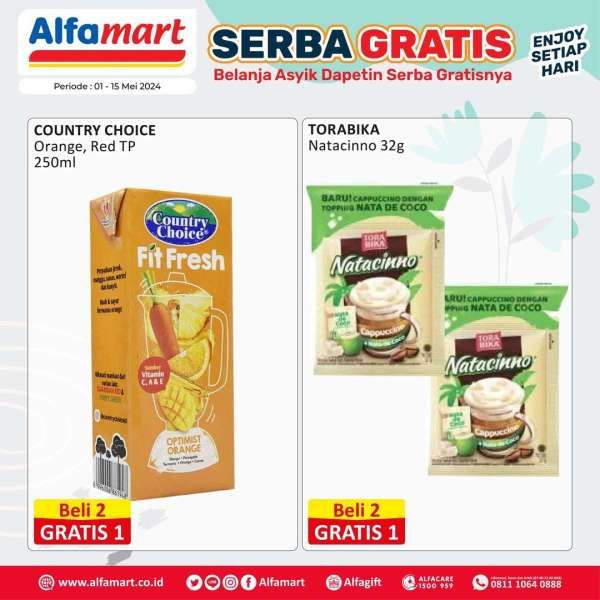 Promo Alfamart Serba Gratis Periode 1-15 Mei 2024