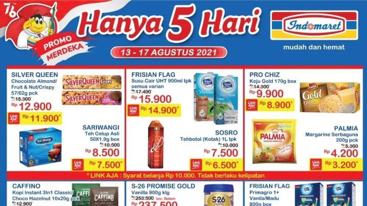 Promo JSM Indomaret Hanya 5 Hari, 13-17 Agustus 2021!
