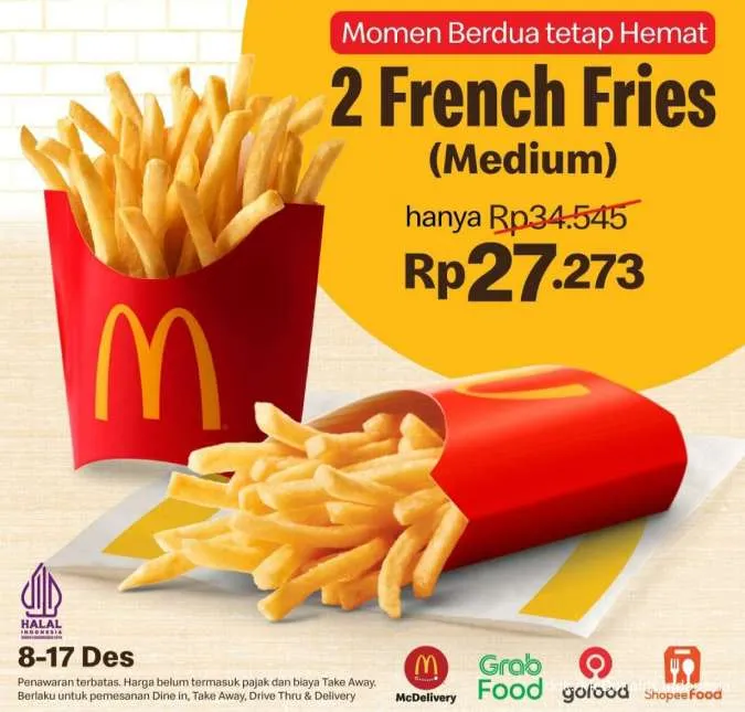 Promo 12.12 McD French Fries hemat 