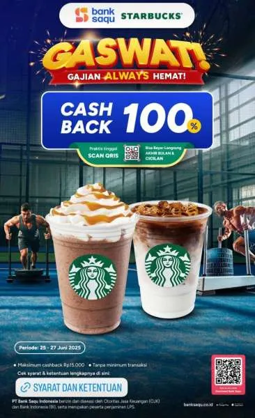 Promo Bank Saqu Gaswat dengan Starbucks