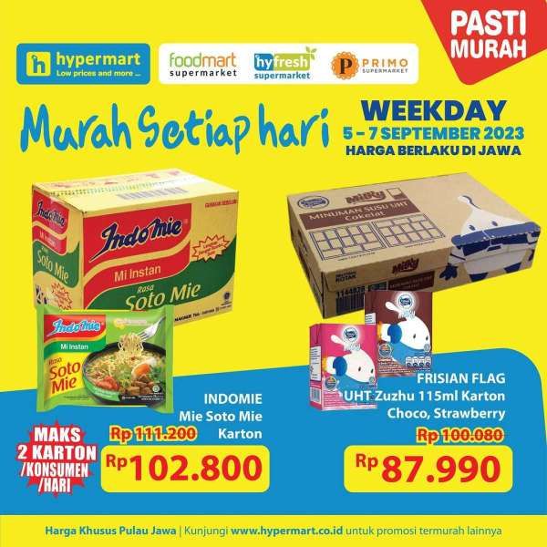 Katalog Promo Hypermart Terbaru 5-7 September 2023, Promo Hyper Diskon Weekday