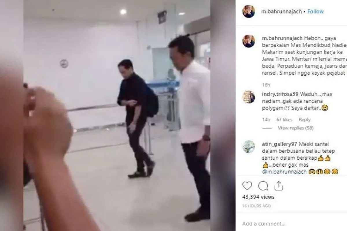 Begini gaya berpakaian Mendikbud Nadiem Makarim yang hebohkan media sosial