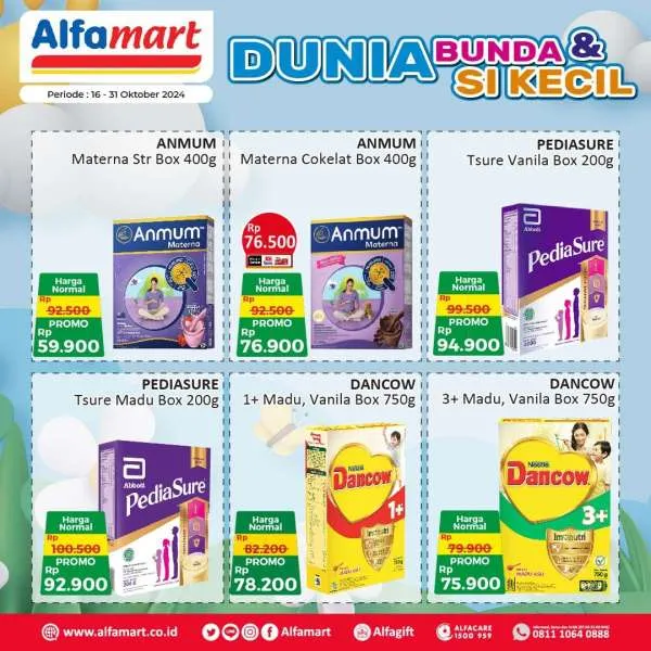 Promo Alfamart Dunia Bunda & Si Kecil Periode 16-31 Oktober 2024