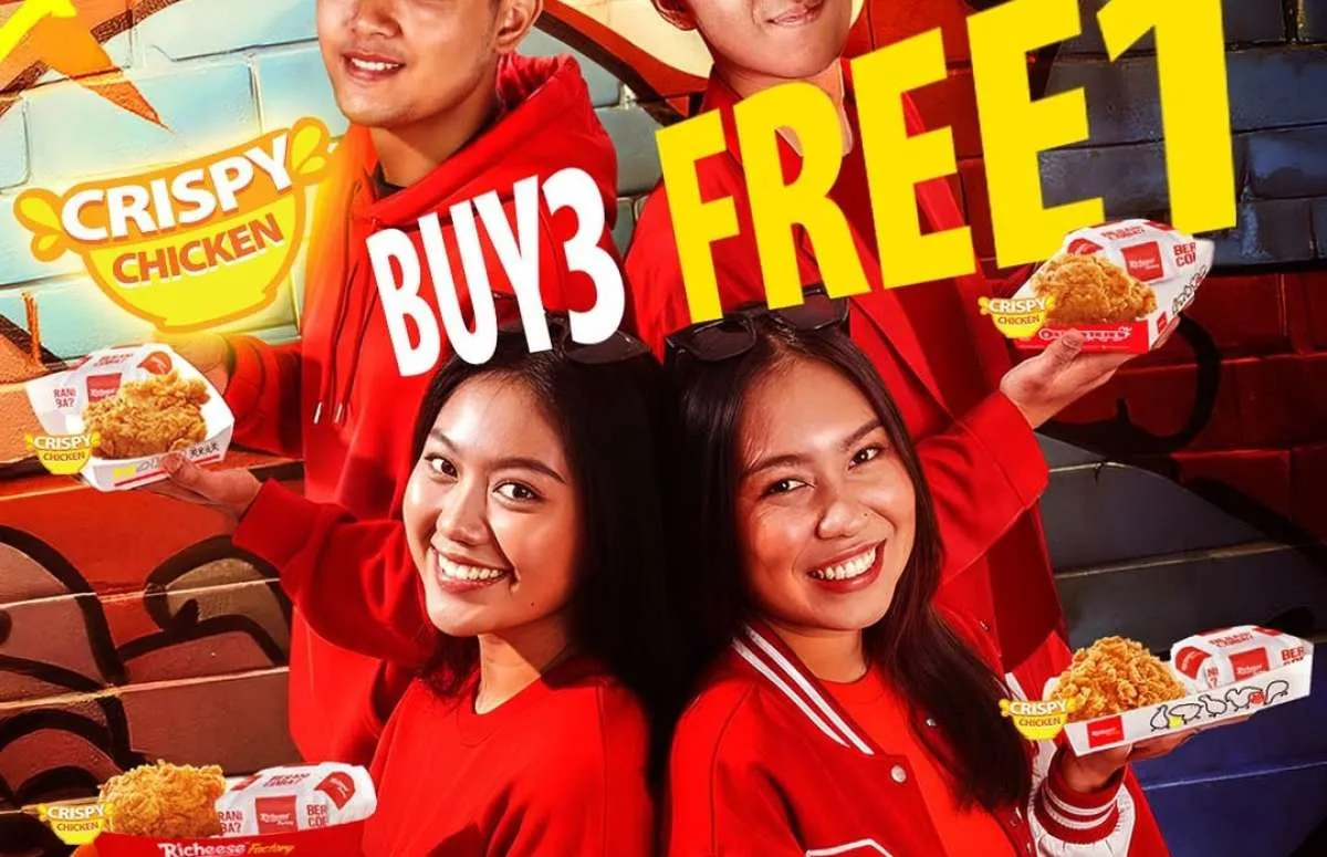 Promo Richeese Factory Hari Ini, Combo Crispy Chicken Beli 3 Gratis 1