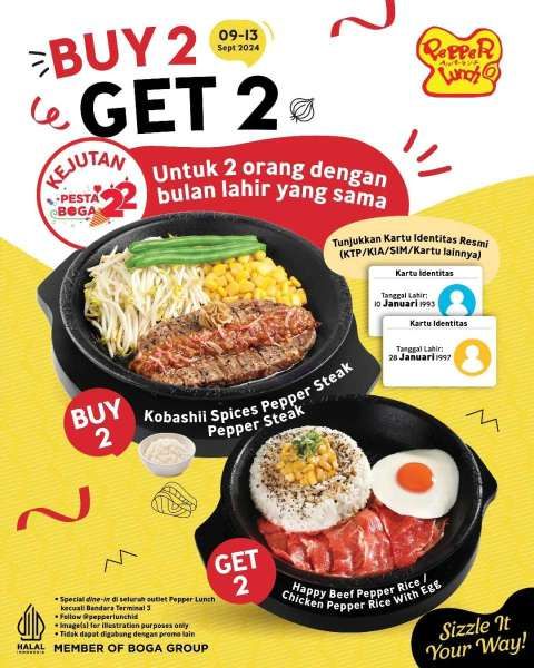 Promo 9.9 di Pepper Lunch 9-13 September 2024