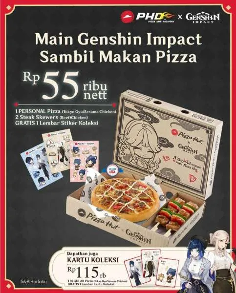 Promo Pizza Hut Delivery x Genshin Impact 