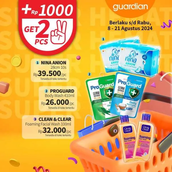 Promo Guardian Super Hemat Periode 8-21 Agustus 2024